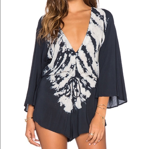 Blue Life Pants - Blue life tie dye romper